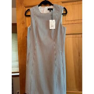 NWT Theory Dress, White/Navy Sayre Stripe.  Size 10